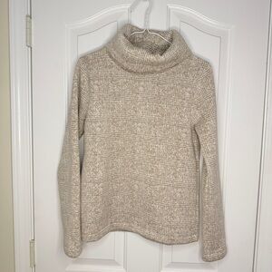 J. Crew Cream Tan Turtleneck Sweater Soft Warm Size Small
